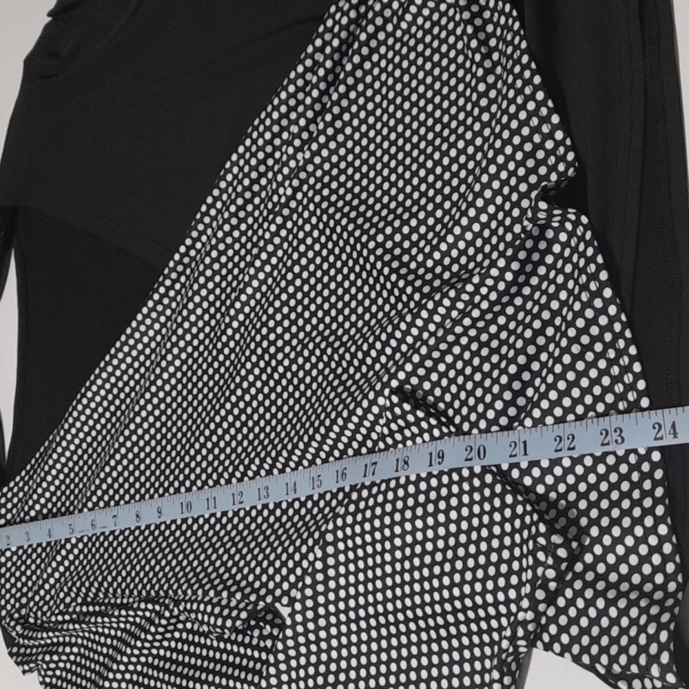 BLACK AND WHITE POLKA  LONG SLEEVE BLOUSE SIZE 4XL - Picture 11 of 13
